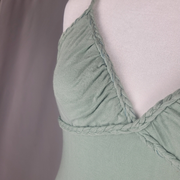 GUESS JEANS Mint Green Summer Mini Dress Dress with Flounced  Flowy Bottom - Picture 8 of 8